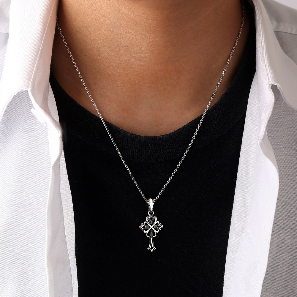 ARPEGE アルページュ SILVER 925 K10 クロス ネックレスの通販 by 青  