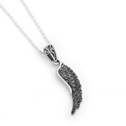 ウイングストーン シルバーネックレス ブラック FSP880-B-BKCZ - Free  