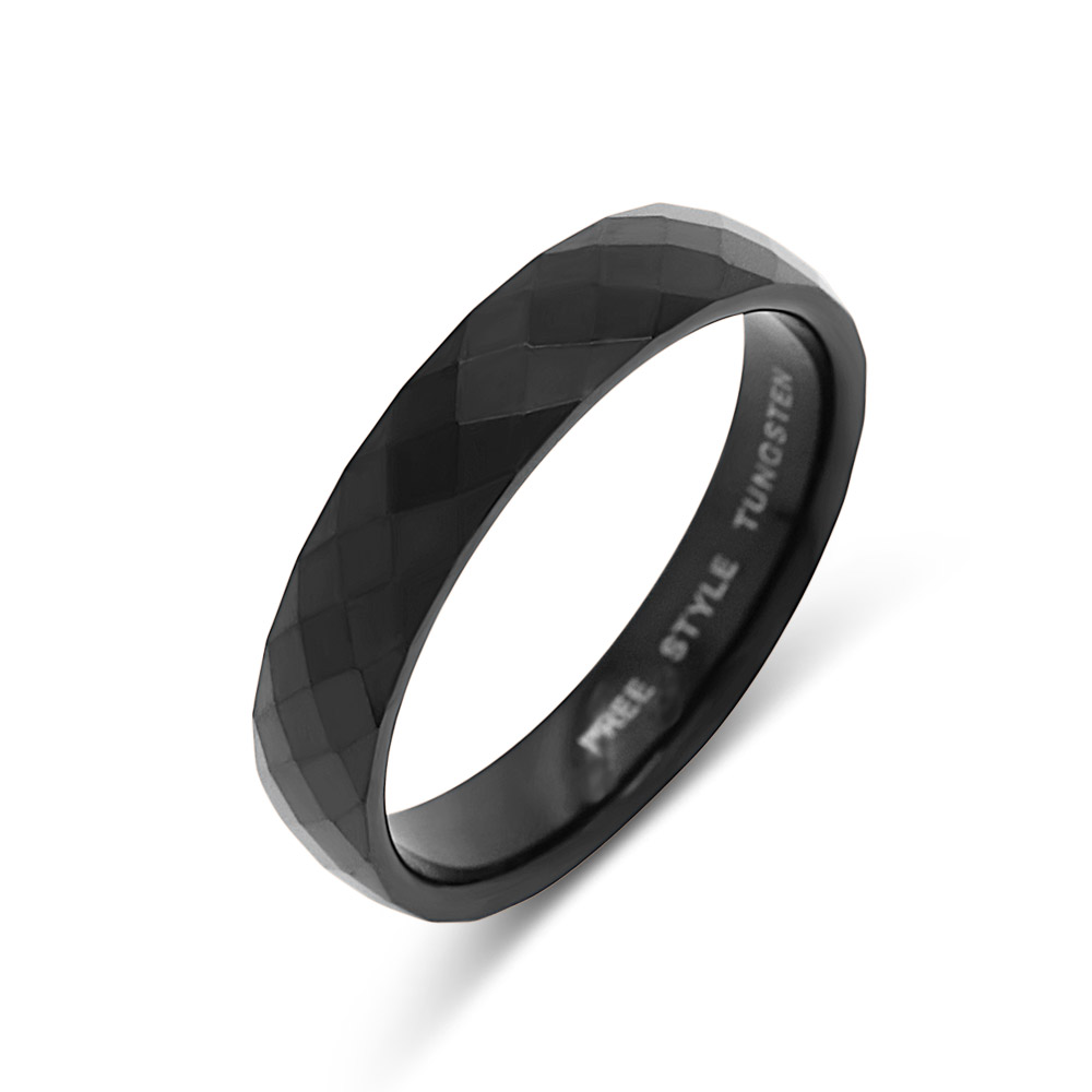 カッティング タングステン ブラックリング FSTSR211-BK 4mm - Free 