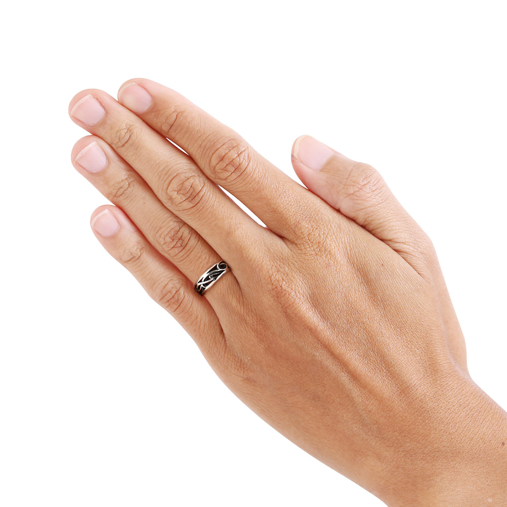 フリースタイル] FREE STYLE アラベスクチャーム メンズシルバーリング  