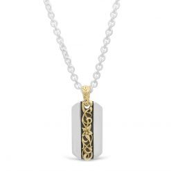 カバラコレクション】 18Kゴールドレリーフ ドッグタグネックレス 