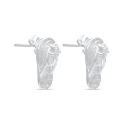 フラワーパターンビーチサンダルピアス