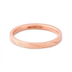 梨地仕上げ ピンクゴールドカラー ステンレスリング FSSTR053-G (2)