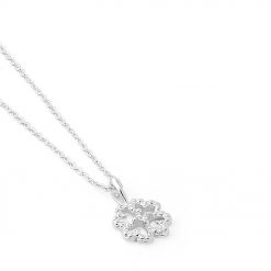 ハートクローバー レディースシルバーネックレス FSP932-CCZ (2)