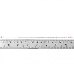 ストレートシルバーチェーンブレスレット ピンクゴールドカラー FSB846CCZ-PG (4)