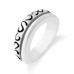 アラベスクモチーフ レディースシルバーリング FSR036