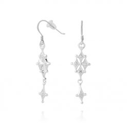 ダイヤシェイプ シルバーピアス 両耳セット FSE813-CCZ - Free Style  