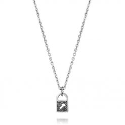 パドロック(南京錠) メンズシルバーネックレス FSP956B - Free Style  