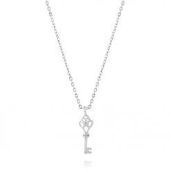 キーチャーム レディースシルバーネックレス FSP957W (2)