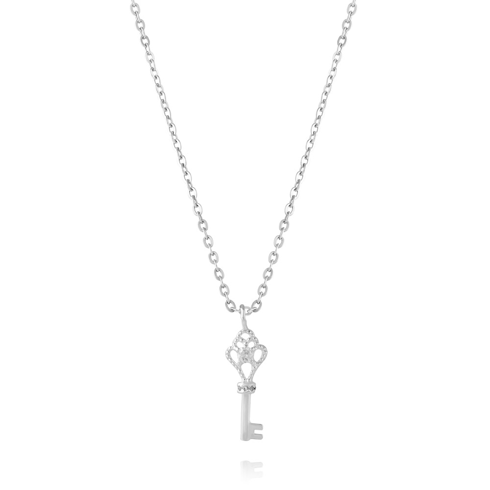 キーチャーム レディースシルバーネックレス FSP957W (2)