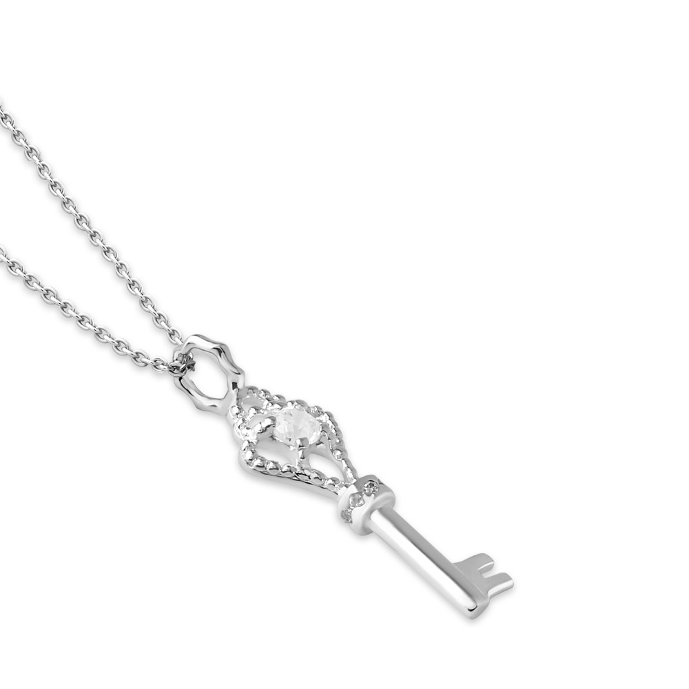 キーチャーム レディースシルバーネックレス FSP957W (3)