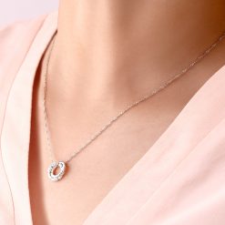 ダブルリングトップ レデイースネックレス FSP955-CCZ (1)