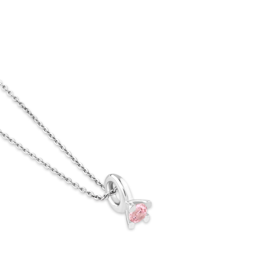 リングデザインチャーム レディースネックレス FSP1024-LPCZ (1)