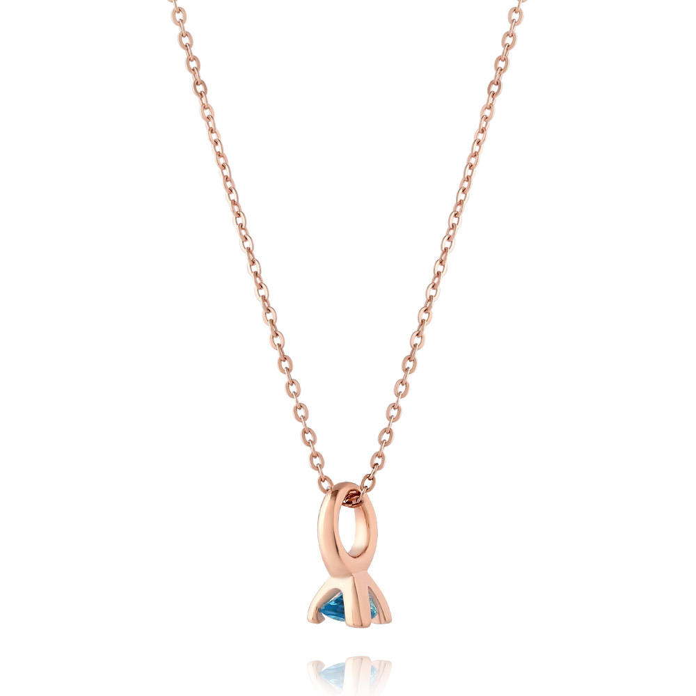 リングデザインチャーム レディースネックレス FSP1024-LPGBCZ (2)