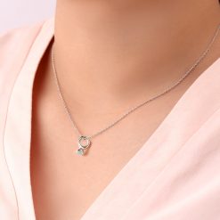 リングデザインチャーム レデイースネックレス FSP1024-LBCZ (1)