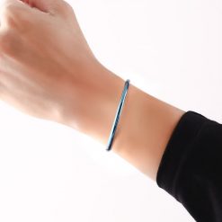 ストレート ステンレスバングル ブルーカラー FSSTBG017-BL