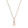 イニシャル プチネックレスチャーム ピンクゴールドカラー FSP1034-PG