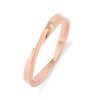 ツイストトップ インフィニティ シルバーレディースリング ピンクゴールドカラー FSR951-LPG-DIA