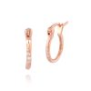 キュービックジルコニア シルバーツイストフープピアス FSE921-SPG