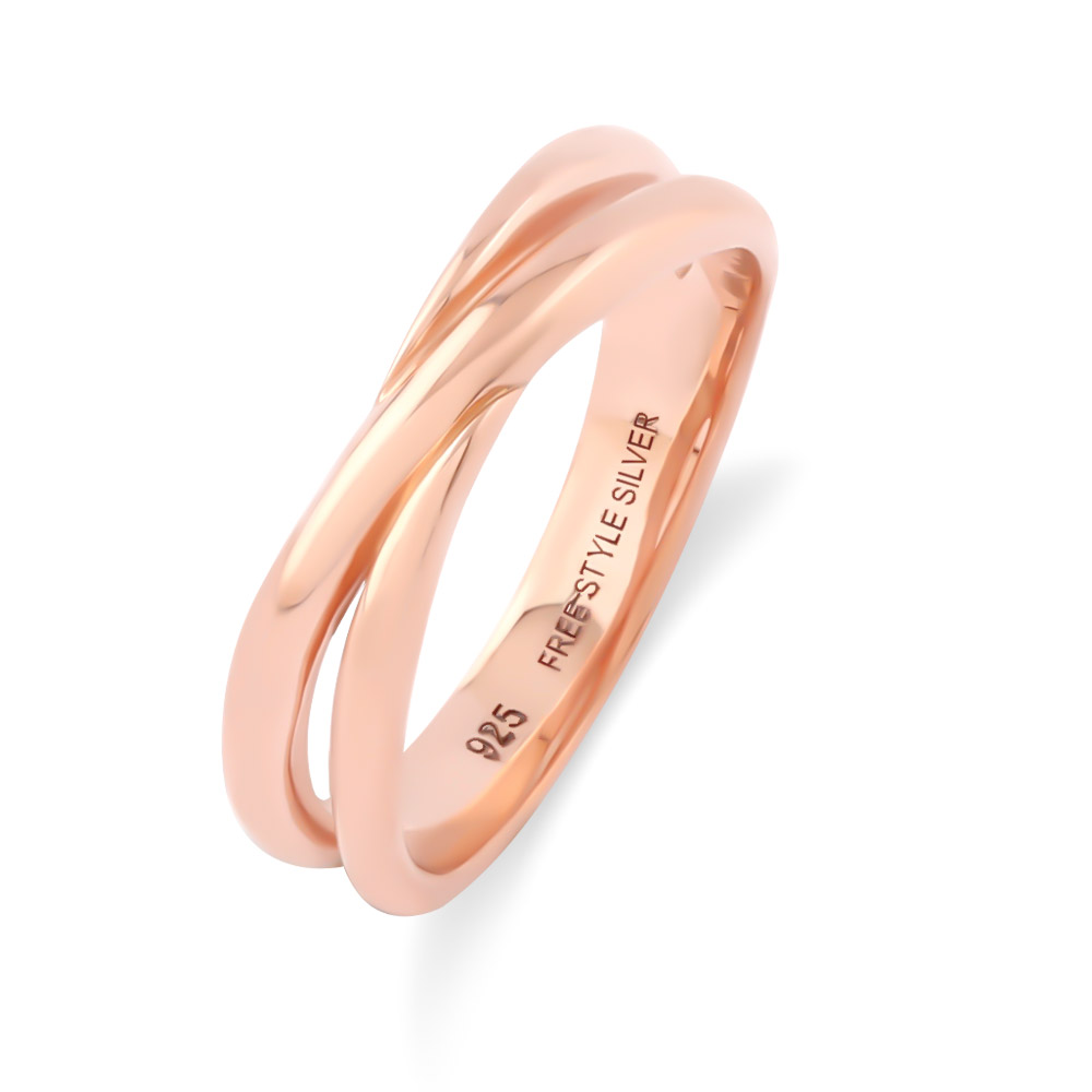クロッシング シルバーリング ピンクゴールドカラー FSR947-LPG